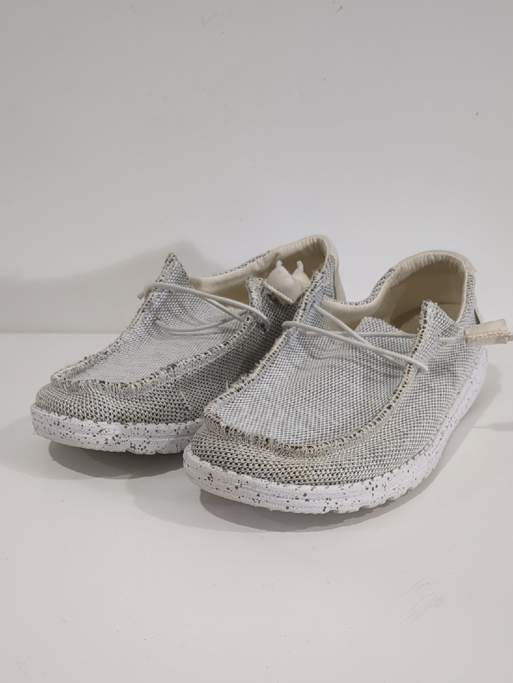 Hey dude slip on shoes WENDY stone white size 10
